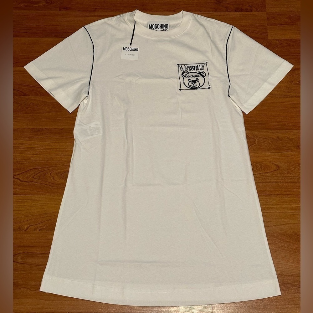 MOSCHINO oversized dress shirt in white